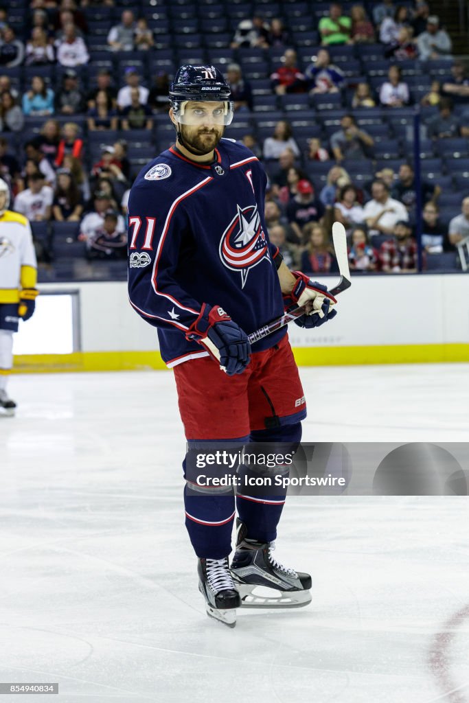NHL: SEP 24 Preseason - Predators at Blue Jackets