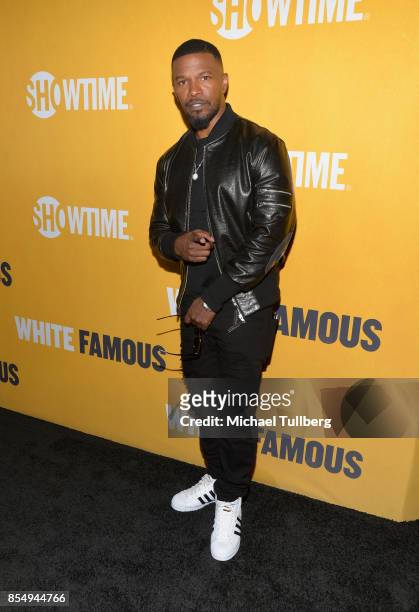 Executive Producer Jamie Foxx attends the premiere of Showtime's "White Famous" at The Jeremy Hotel on September 27, 2017 in West Hollywood,...
