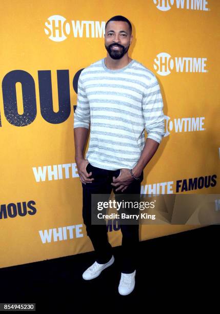 Timon Kyle Durrett attends the premiere of Showtimes 'White Famous' at The Jeremy Hotel on September 27, 2017 in West Hollywood, California.