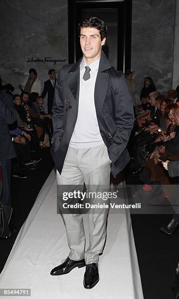 Roberto Bolle attends the Salvatore Ferragamo show as part of Milan Fashion Week Womenswear Autumn/Winter 2009 on March 1, 2009 in Milan, Italy.