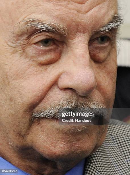 In this handout picture Josef Fritzl is seen during day four of his trial at the country court of St. Poelten on March 19, 2009 in St. Poelten,...