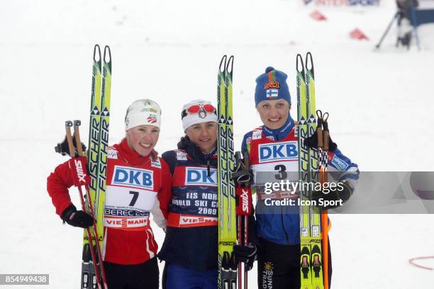 Kikkan RANDALL , Arianna FOLLIS , Pirjo MURANEN - - Sprint Style Libre - Championnats du Monde de Ski nordique - Liberec 2009 -