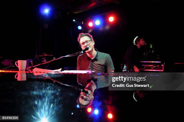 Matt Hales as Aqualung performs on stage at The Scala on February 10, 2009 in London.