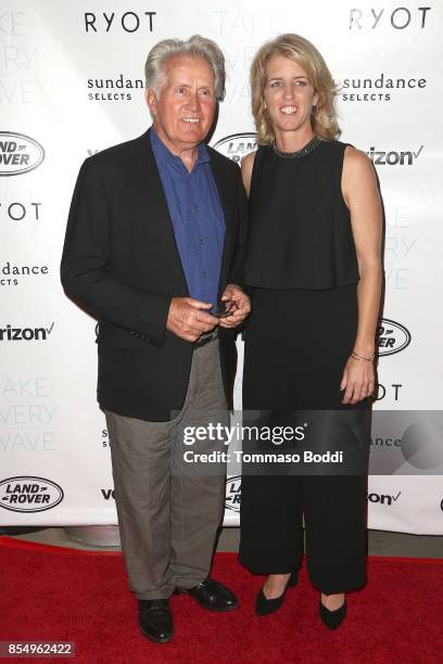 Martin Sheen and Rory Kennedy attend the Premiere of Sundance Selects' "Take Every Wave: The Life Of Laird Hamilton" at ArcLight Hollywood on...