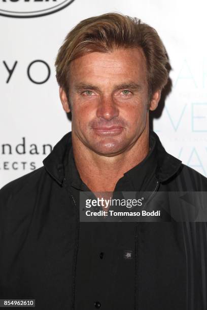 Laird Hamilton attends the Premiere of Sundance Selects' "Take Every Wave: The Life Of Laird Hamilton" at ArcLight Hollywood on September 27, 2017 in...