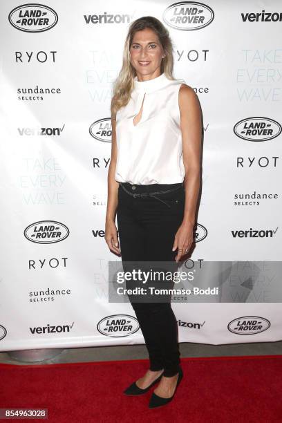 Gabrielle Reece attends the Premiere of Sundance Selects' "Take Every Wave: The Life Of Laird Hamilton" at ArcLight Hollywood on September 27, 2017...