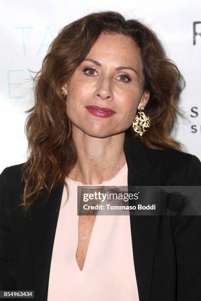 Minnie Driver attends the Premiere of Sundance Selects' "Take Every Wave: The Life Of Laird Hamilton" at ArcLight Hollywood on September 27, 2017 in...