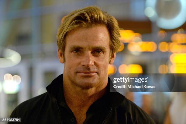 Laird Hamilton attends the Los Angeles premiere of 'Take Every Wave: The Life of Laird Hamilton,' sponsored by Land Rover, Verizon and RYOT on...