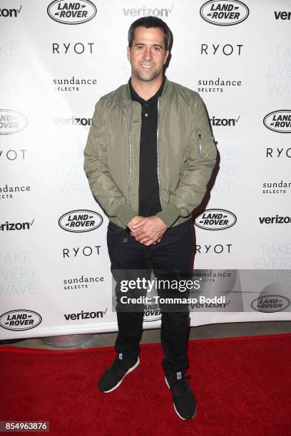 Troy Garity attends the Premiere of Sundance Selects' "Take Every Wave: The Life Of Laird Hamilton" at ArcLight Hollywood on September 27, 2017 in...