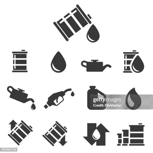 oil vector icon - oil refinery stock illustrations