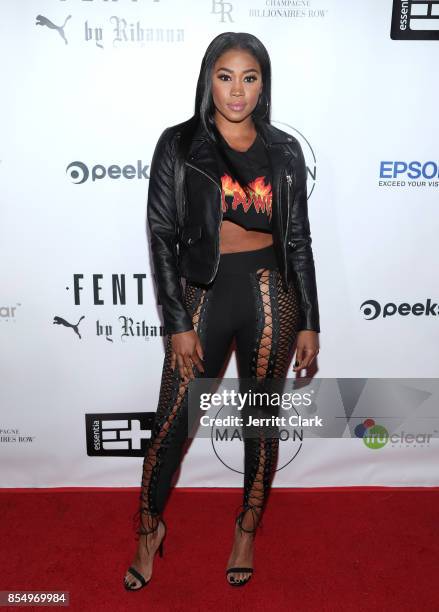 Ariane Andrew attends the launch of FENTY PUMA by Rihanna A/W 2017 collection at Madison Beverly Hills on September 27, 2017 in Beverly Hills,...