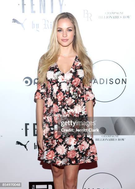 Alexis Knapp attends the launch of FENTY PUMA by Rihanna A/W 2017 collection at Madison Beverly Hills on September 27, 2017 in Beverly Hills,...