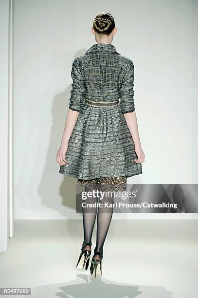 Model walks the runway at the Collette Dinnigan Ready-to-Wear A/W 2009 fashion show during Paris Fashion Week at Hotel Saint-James & Albany on March...