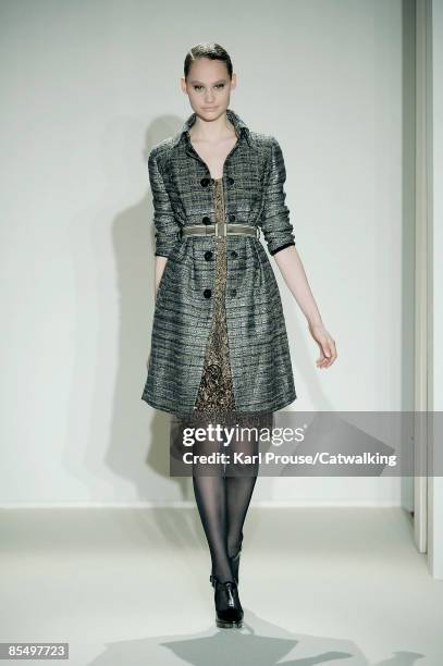 Model walks the runway at the Collette Dinnigan Ready-to-Wear A/W 2009 fashion show during Paris Fashion Week at Hotel Saint-James & Albany on March...