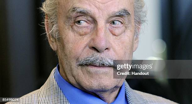 In this handout picture Josef Fritzl is seen during day four of his trial at the country court of St. Poelten on March 19, 2009 in St. Poelten,...