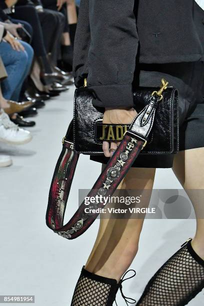 Model walks the runway during the Christian Dior Ready to Wear Spring/Summer 2018 fashion show as part of Paris Fashion Week at Musee Rodin on...