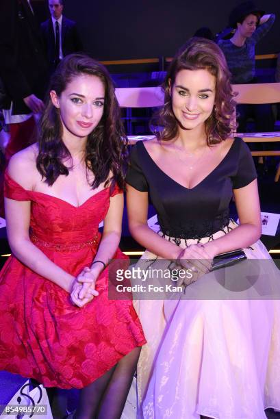 Actresses Sarah Barzyk and Elisa Bachir Bey attend the Christophe Guillarme Show as part of the Paris Fashion Week Womenswear Spring/Summer 2018 on...