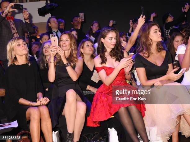 Guest, Miss France 2009 Sophie Thalmann, Sarah Barzyk and Elisa Bachir Bey attend the Christophe Guillarme Show as part of the Paris Fashion Week...