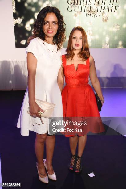Laurence Roustandjee and Severine Ferrer attend the Christophe Guillarme Show as part of the Paris Fashion Week Womenswear Spring/Summer 2018 on...
