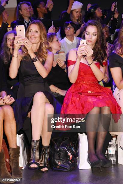 Miss france 2009 Sophie Thalmann and actress Sarah Barzyk attend the Christophe Guillarme Show as part of the Paris Fashion Week Womenswear...