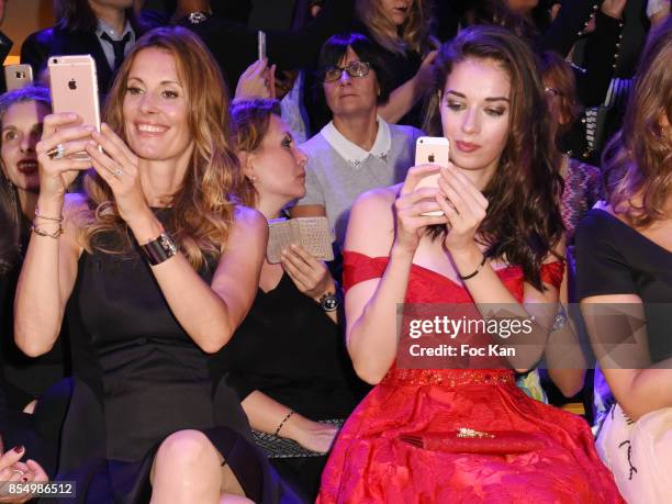 Miss france 2009 Sophie Thalmann and actress Sarah Barzyk attend the Christophe Guillarme Show as part of the Paris Fashion Week Womenswear...