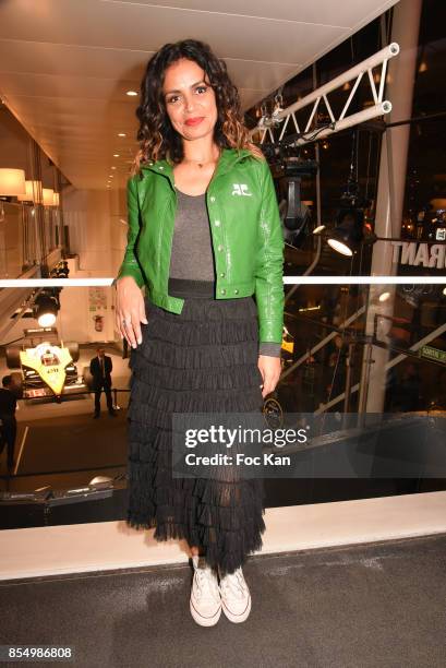 Presenter Laurence Roustandjee attends the Christophe Guillarme Show as part of the Paris Fashion Week Womenswear Spring/Summer 2018 on September 27,...