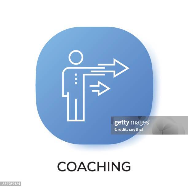 coaching app icon - practicing speech stock illustrations