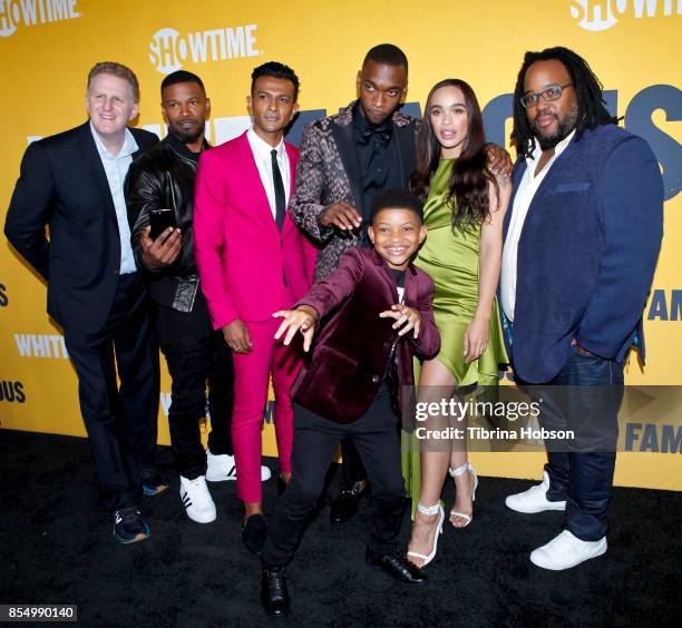 Michael Rapaport, Jamie Foxx, Lonnie Chavis, Utkarsh Ambudkar, Jay Pharoah, Cleopatra Coleman and Jacob Ming-Trent attend the premiere of Showtime's...