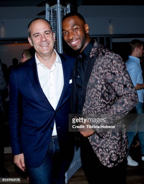 David Nevins and Jay Pharoah attend the premiere of Showtime's 'White Famous' after party on September 27, 2017 in West Hollywood, California.