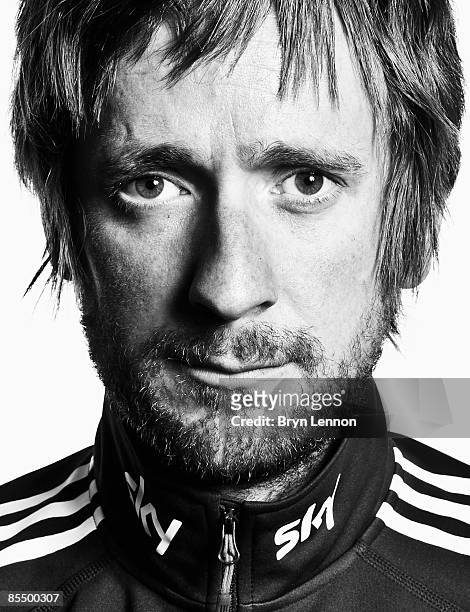 Olympic gold medalist Bradley Wiggins poses for photographs at the Manchester Velodrome on March 19, 2009 in Manchester, England.