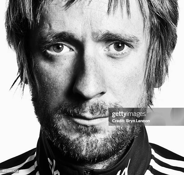 Olympic gold medalist Bradley Wiggins poses for photographs at the Manchester Velodrome on March 19, 2009 in Manchester, England.