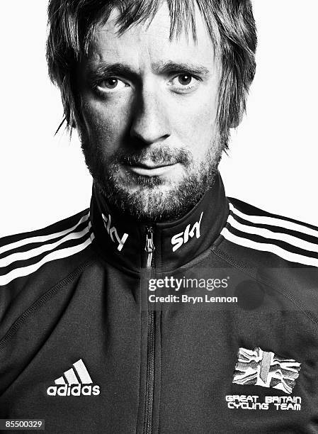 Olympic gold medalist Bradley Wiggins poses for photographs at the Manchester Velodrome on March 19, 2009 in Manchester, England.