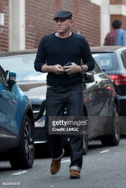*Exclusive Photos* Daniel Craig seen running errands in North London on September 26, 2017 in London, England.