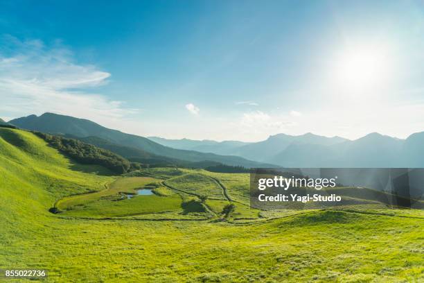 blick auf das plateau, soni kougen in japan - tokai region stock-fotos und bilder