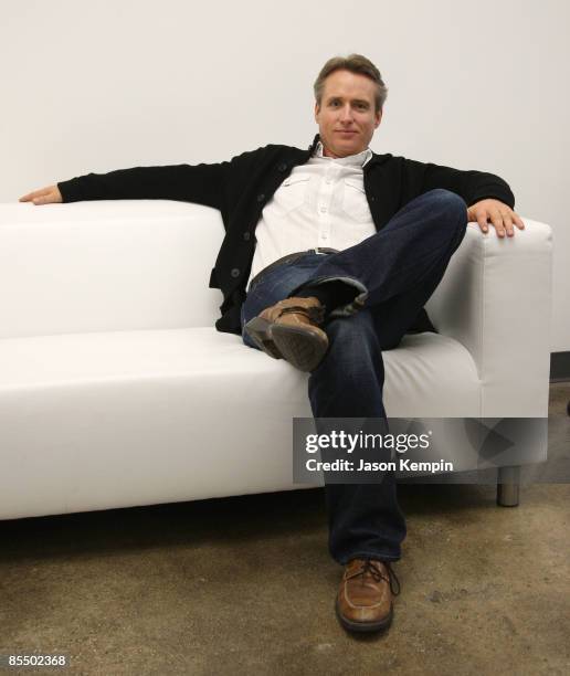 Actor Linus Roache attends a photo shoot for The Creative Coalition's Arts Funding Awareness PSA at Splashlight Studios on March 19, 2009 in New York...