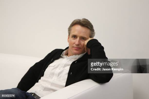 Actor Linus Roache attends a photo shoot for The Creative Coalition's Arts Funding Awareness PSA at Splashlight Studios on March 19, 2009 in New York...