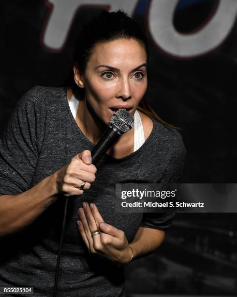 Comedian Whitney Cummings performs during her appearance at The Ice House Comedy Club on September 27, 2017 in Pasadena, California.