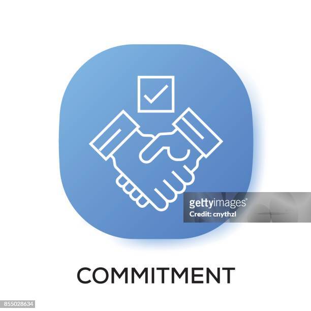 commitment app icon - customer relationship icon stock illustrations