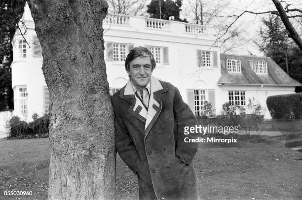Michael Parkinson at home in Berkshire, 14th February 1981.