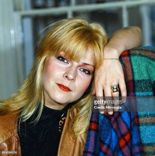 Singer and actress Toyah Willcox, October 1986.