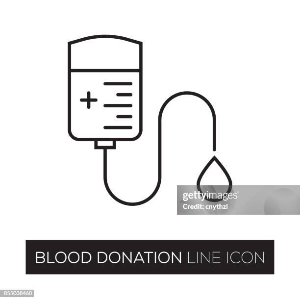 blood donation line icon - liquid foundation stock illustrations