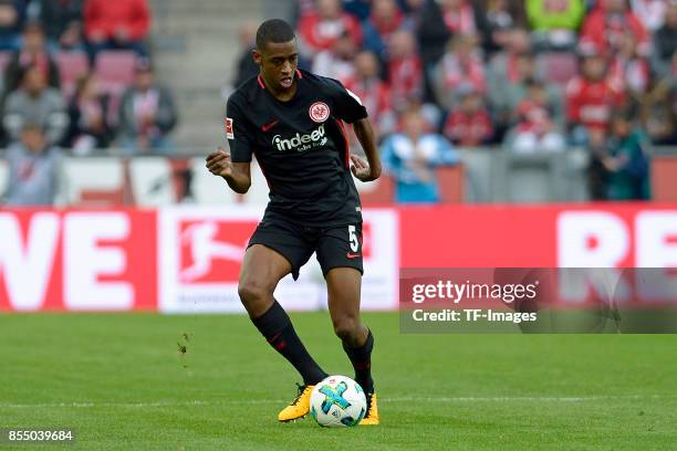 Gelson Fernandes of Frankfurt controls the ball during the Bundesliga match between 1. FC Koeln and Eintracht Frankfurt at RheinEnergieStadion on...