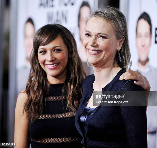 Actress Rashida Jones and mom actress Peggy Lipton arrive at the Los Angeles Premiere "I Love You Man" at the Mann's Village Theater on March 17,...