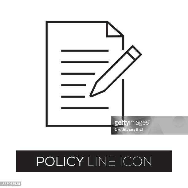 policy line icon - acting stock illustrations