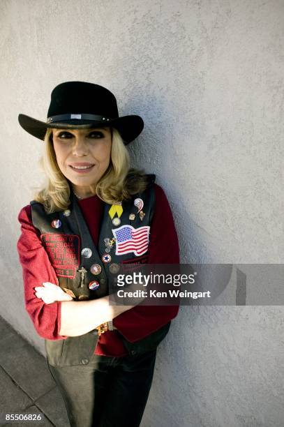 Singer Nancy Sinatra poses for a portrait in 2004 in Los Angeles, California.