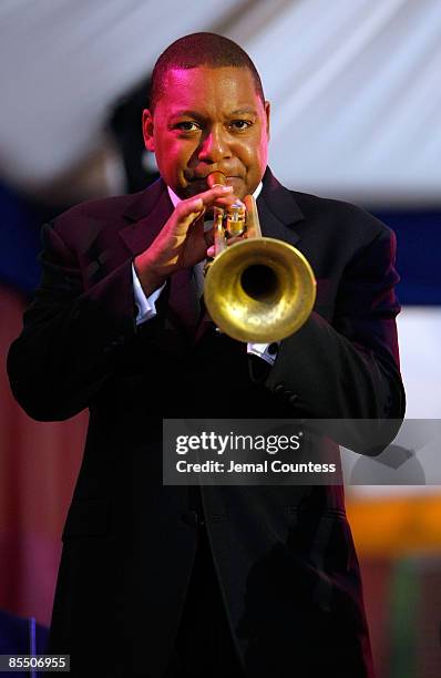 Musician Wynton Marsalis and Company perform during the Wildlife Conservation Society's "Safari! India" Gala Honoring David T. Schiff at the Central...