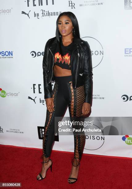 Personality Ariane Andrew attends the launch of FENTY PUMA By Rihanna A/W 2017 Collection at Madison Beverly Hills on September 27, 2017 in Beverly...
