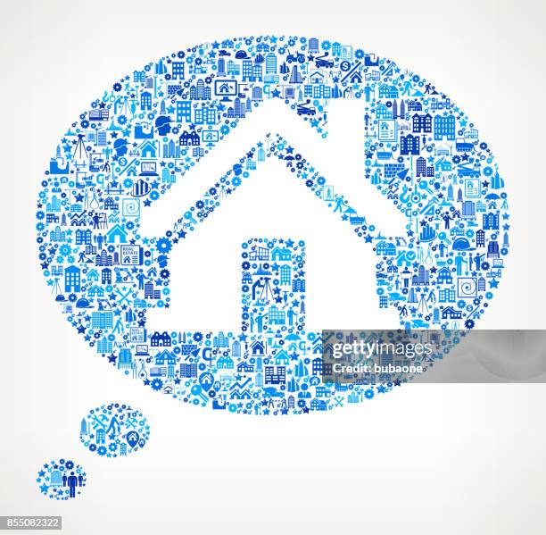 real estate talk construction industry vector icon pattern - construction workers talking stock illustrations
