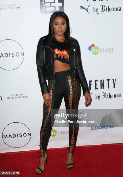 Personality Ariane Andrew attends the launch of FENTY PUMA By Rihanna A/W 2017 Collection at Madison Beverly Hills on September 27, 2017 in Beverly...