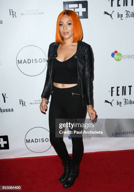 Singer Alyxx Dione attends the launch of FENTY PUMA By Rihanna A/W 2017 Collection at Madison Beverly Hills on September 27, 2017 in Beverly Hills,...